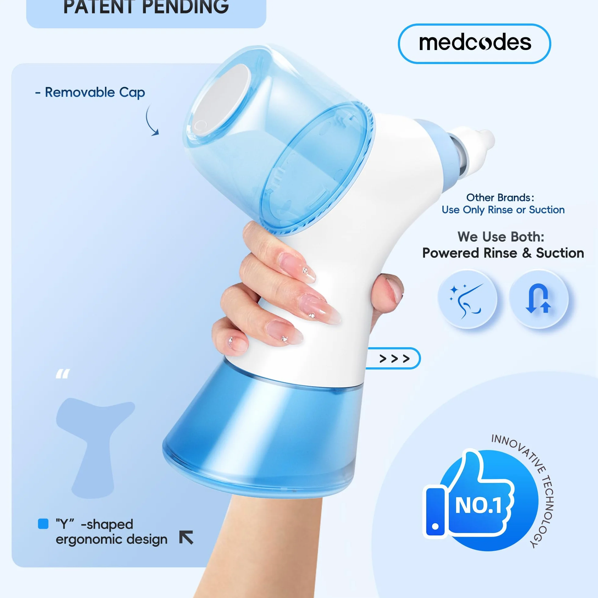 Système de rinçage nasal électrique 2 modes auto-nettoyage élimination déchets 30