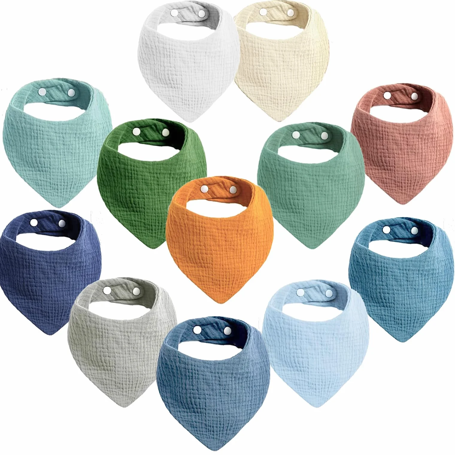 SLOSH Bavoirs Bébé Naissance Coton Doux Absorbant Respirent Unisex Garçons Filles