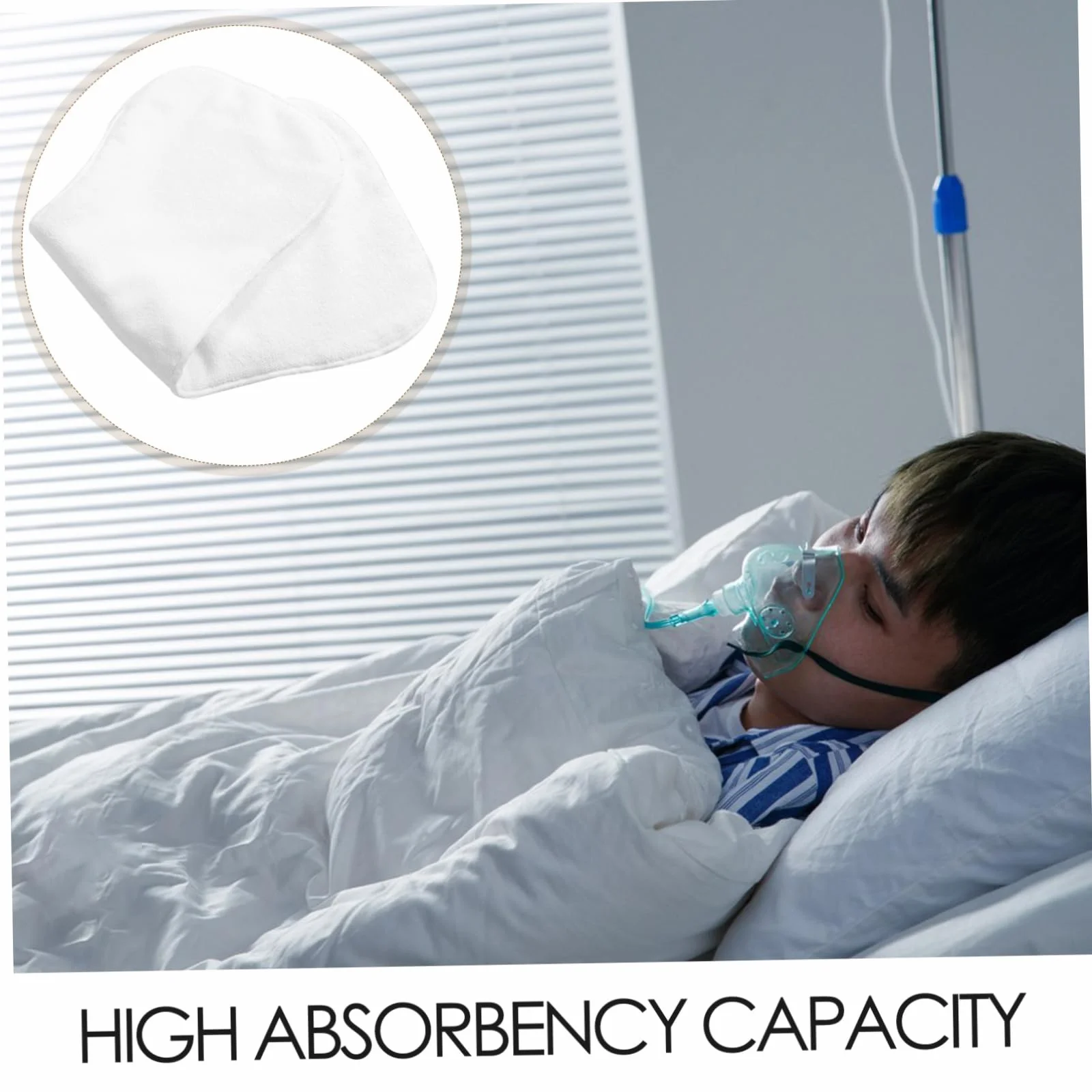 Couche Lavable pour Adulte Blanc, Quatre Couches Absorbantes, Réutilisable pour Lit et Poussette