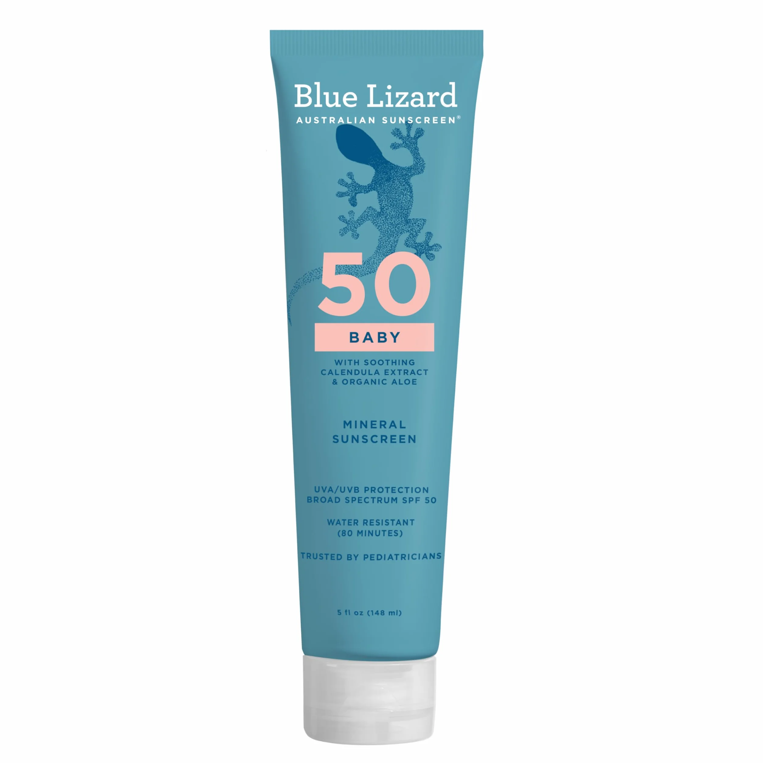 Blue Lizard BABY Crème solaire minérale SPF 50+ oxyde de zinc protection UVA/UVB résistante à l'eau tube 141,7 g