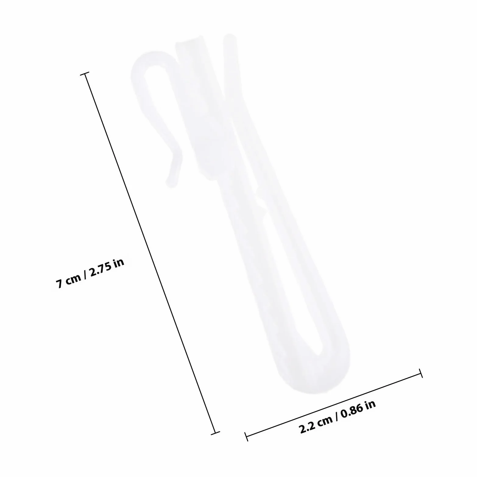 Artibetter Crochets de Rideaux Design Simple et Robuste Lot de 100 en Plastique Réglables Arrondis pour Voilage Fenêtre et Tringle sans Perçage