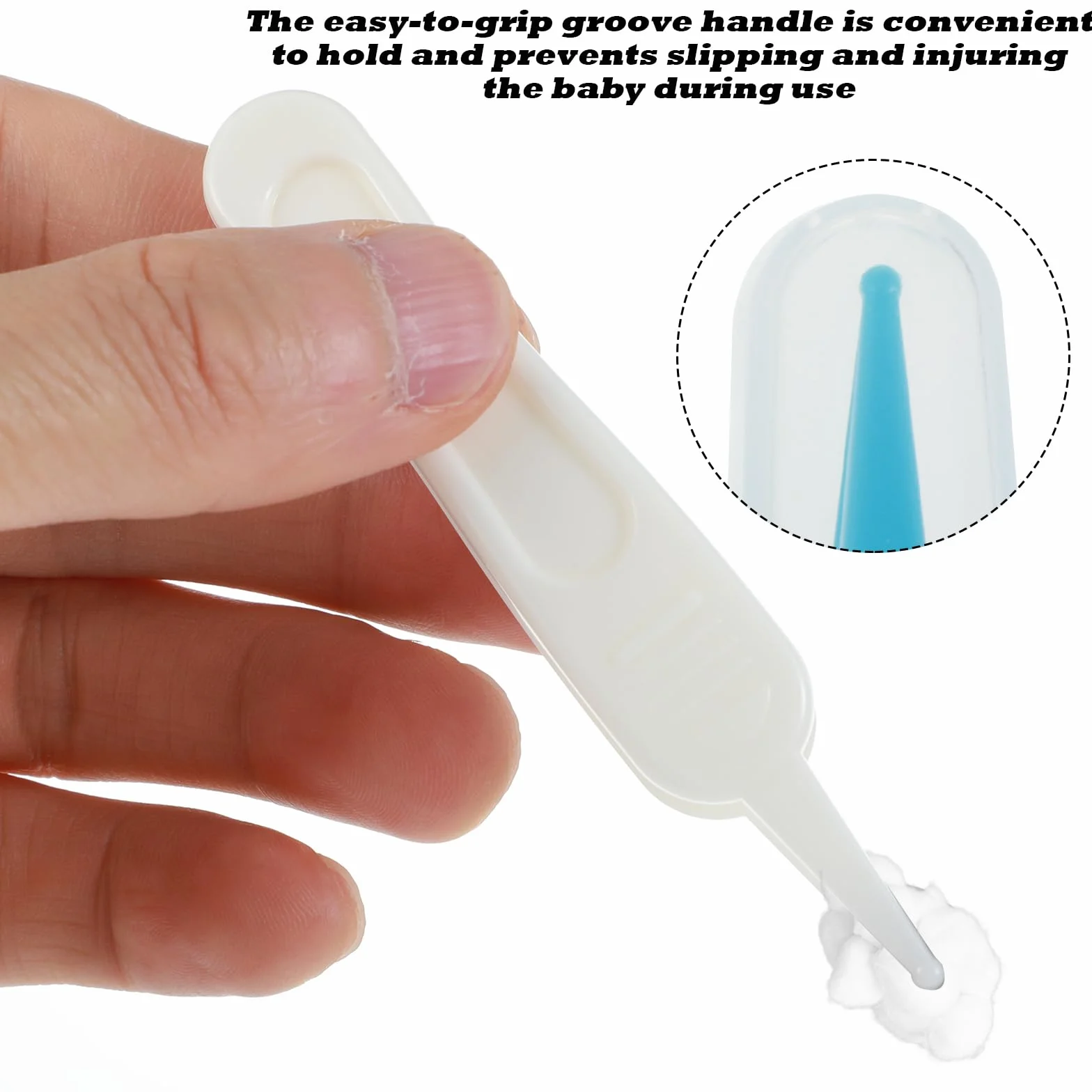Lot de 5 pinces de nettoyage du nez bébé, tête ronde, pour oreilles et nombril