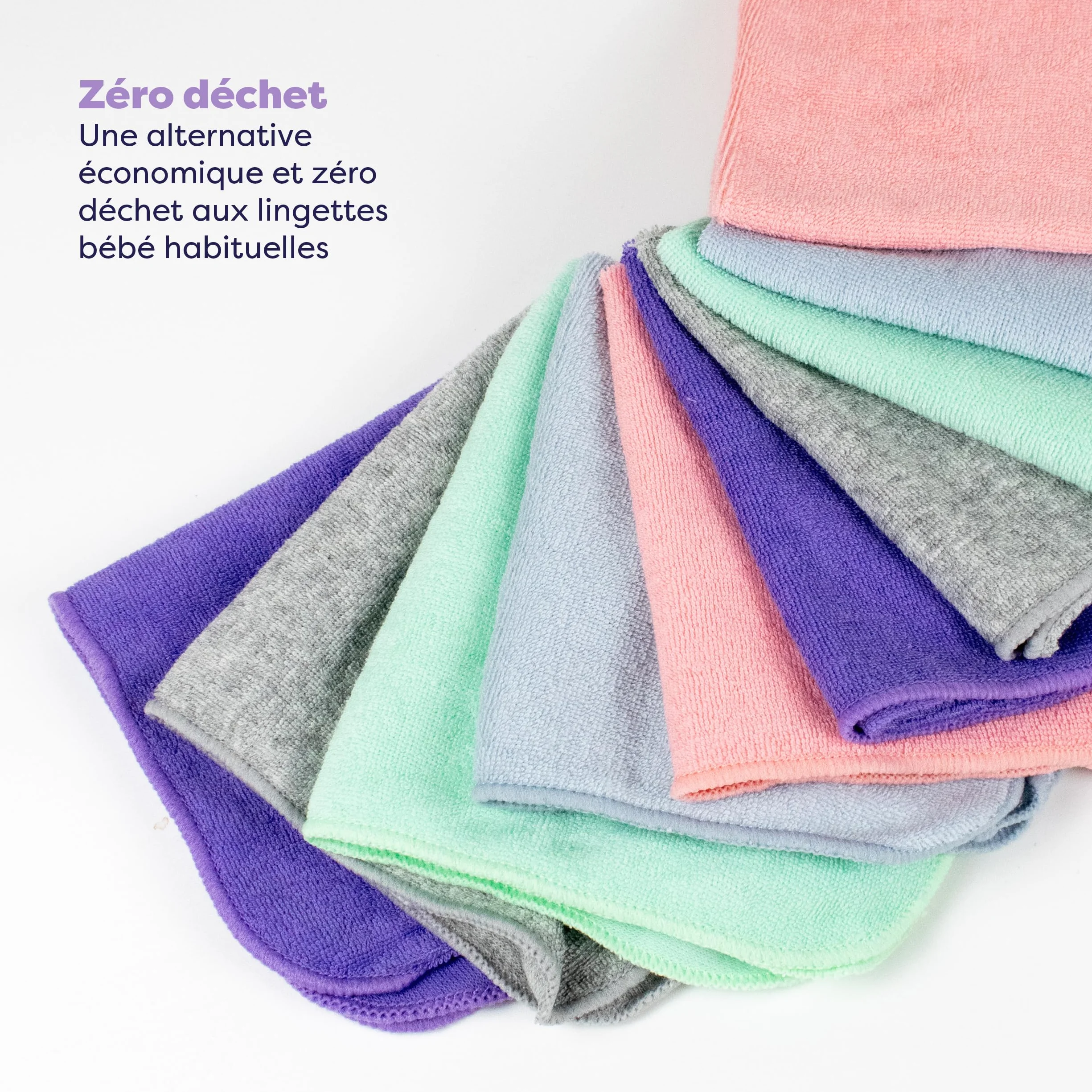 Bambino Mio Lingettes Bébé Lavables Ultra Doux Lot De 10 Nuage