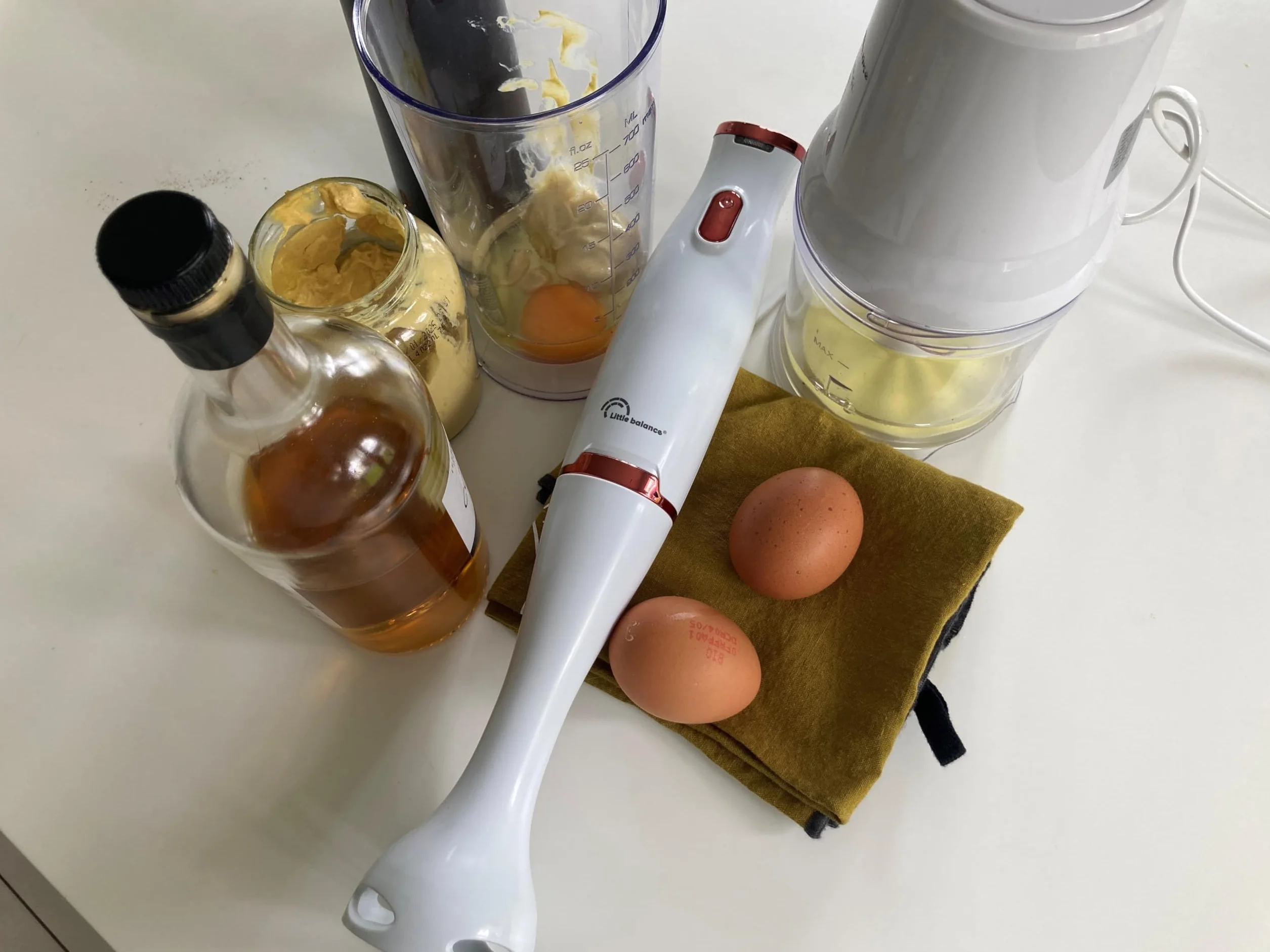 LITTLE BALANCE 8703 Easy Soupe Mixeur plongeant 400 W Blanc Rouge