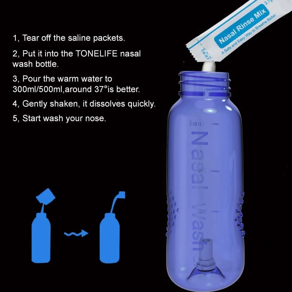 Lot de 160 sachets de sel Neti, rinçage nasal, irrigation sinus