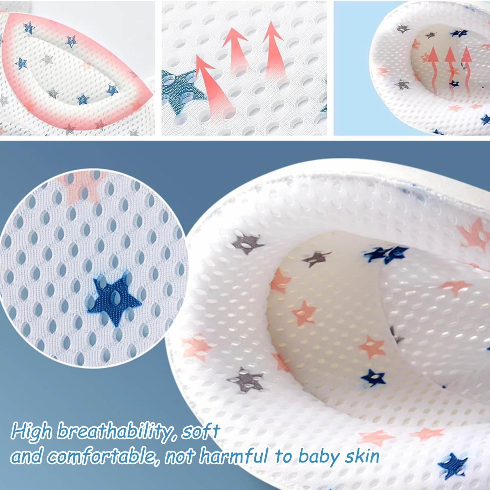 Hamac Antidérapant pour Bain Bébé Transat Pliable en Maille 0-36 Mois