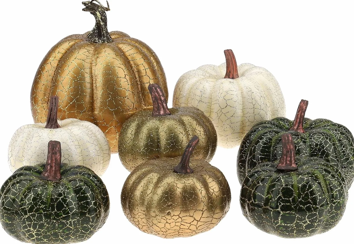 Sztuczne Dynie Mousse Kolekcja Jesienna Dekoracja Halloween 8 Sztuk