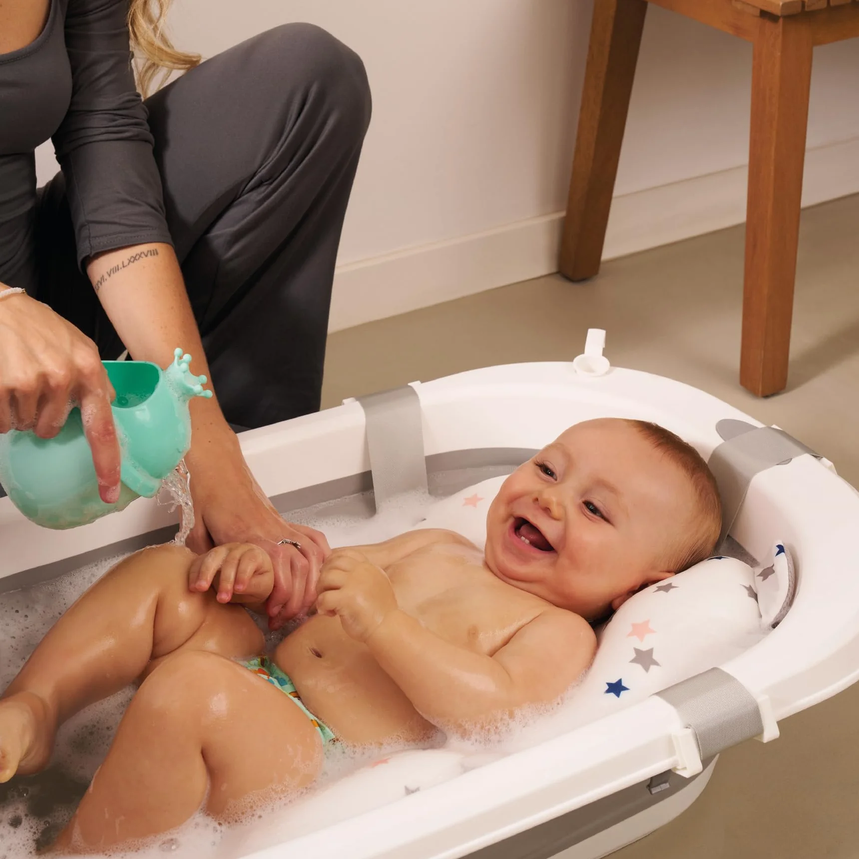 Coussin Réducteur Adaptable pour Baignoire Pliable MS BabyWorld - Portable Maison Voyages