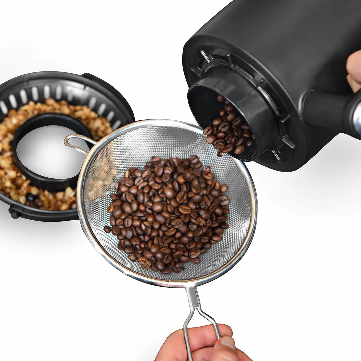 BEEM ROAST-PERFECT Torréfacteur acier inoxydable 200 g café brésil grain entier non torréfié 2 degrés torréfaction réglables