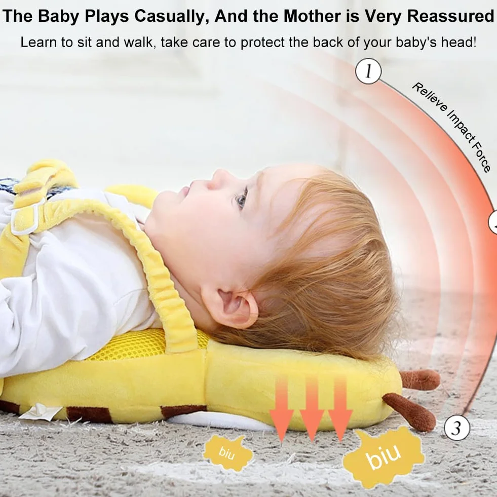 Protection de Tête pour Bébé, Coussin Réglable et Respirant pour Tout-petits, Protège-dos 4-24 Mois