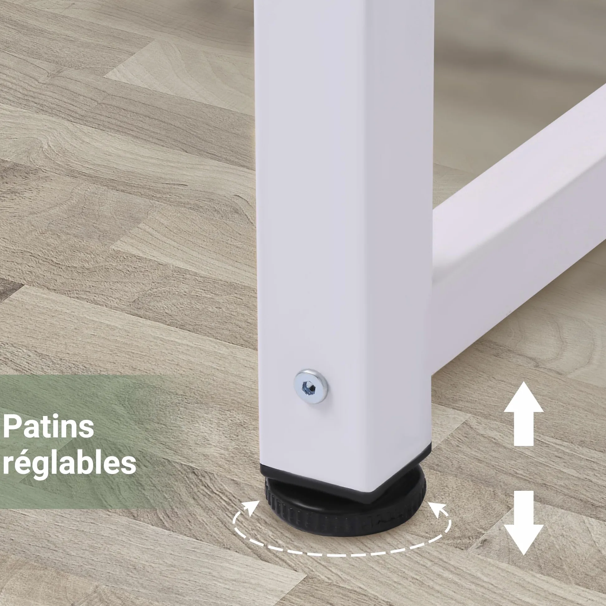 HOMCOM Table d'ordinateur Multifonction 120L x 60l x 76H cm Blanc | Table de Salle à Manger, Grand Plateau, Cadre Robuste en Métal