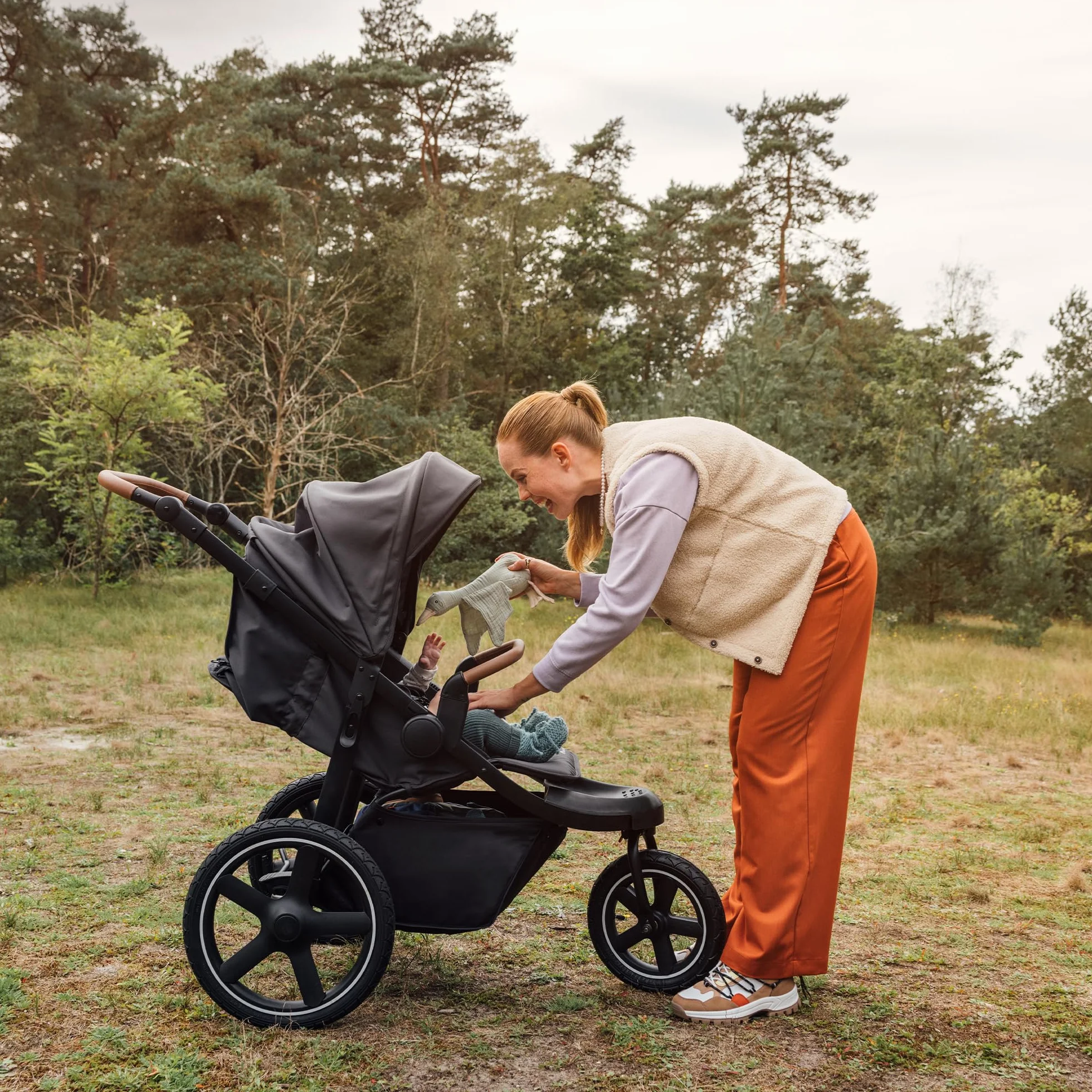 Bebeconfort Cloudy Poussette Tout Terrain 0-4 ans 22 kg Pliage Rapide Guidon Réglable Mineral Graphite