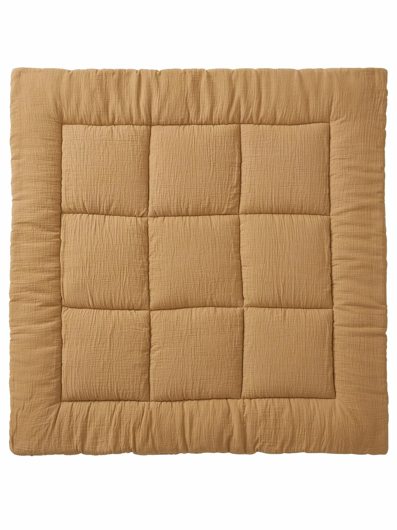 VERTBAUDET Tapis de Sol Fond de Parc Ocre 100x100 Coton