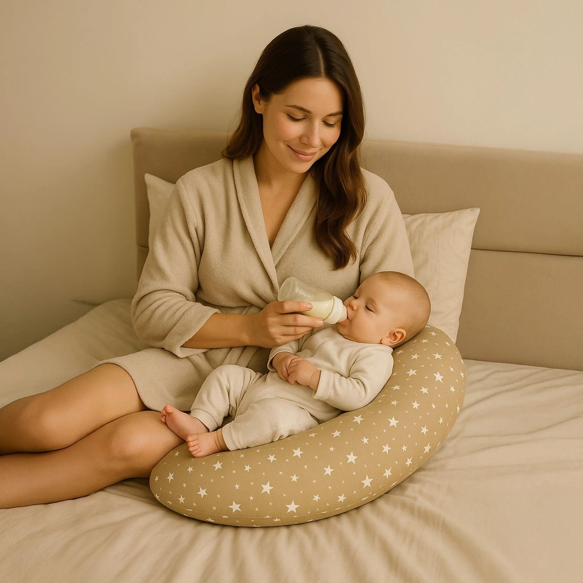 Coussin de grossesse et allaitement 190 cm – Oreiller maternité en forme de C Oeko-Tex