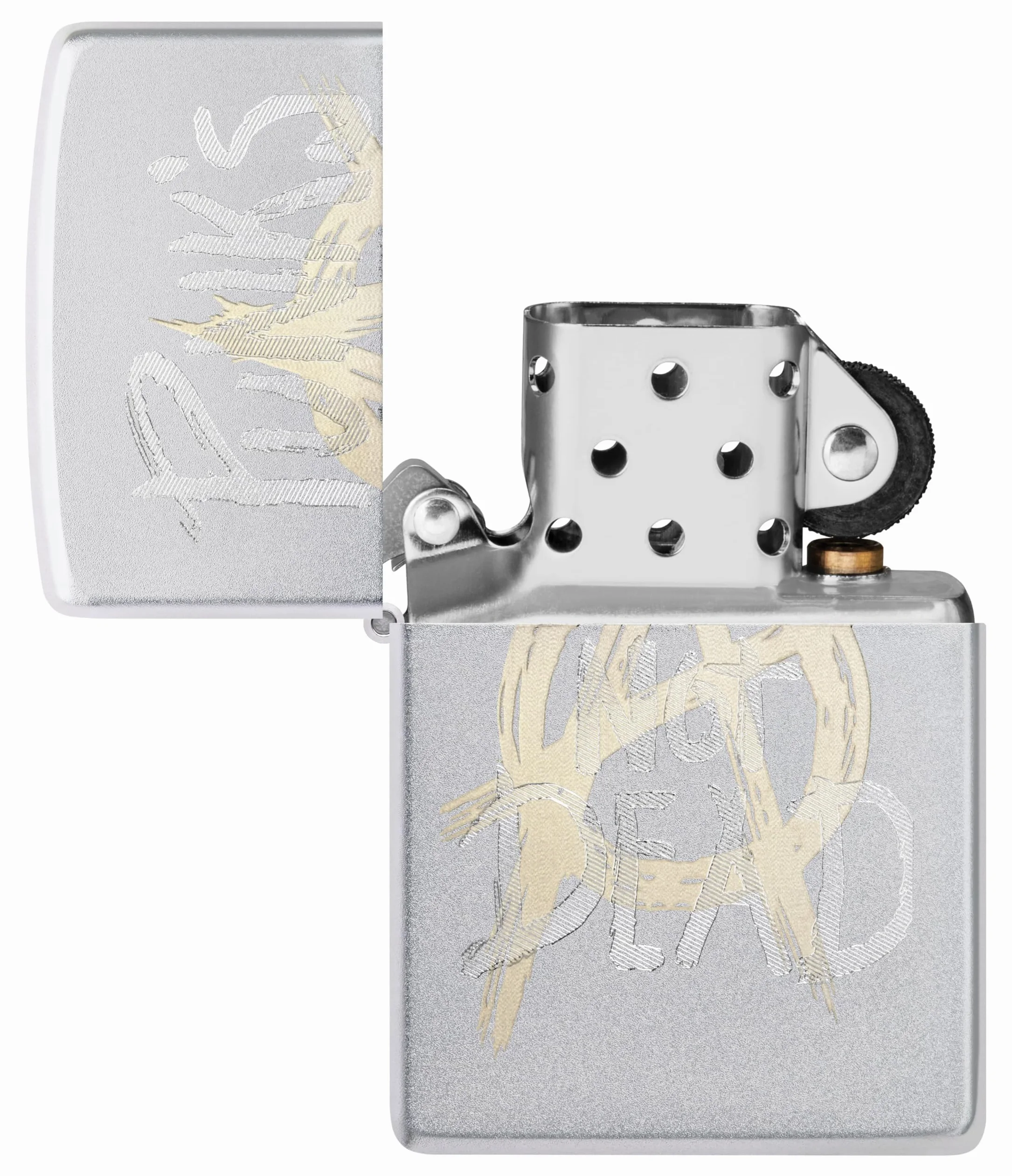 Zippo Briquet Tempête - Punk's Not Dead - Chrome Satiné, Gravure Laser - Rechargeable - Réutilisable - Design Coupe-Vent - Coffret Cadeau Fabriqué aux États-Unis