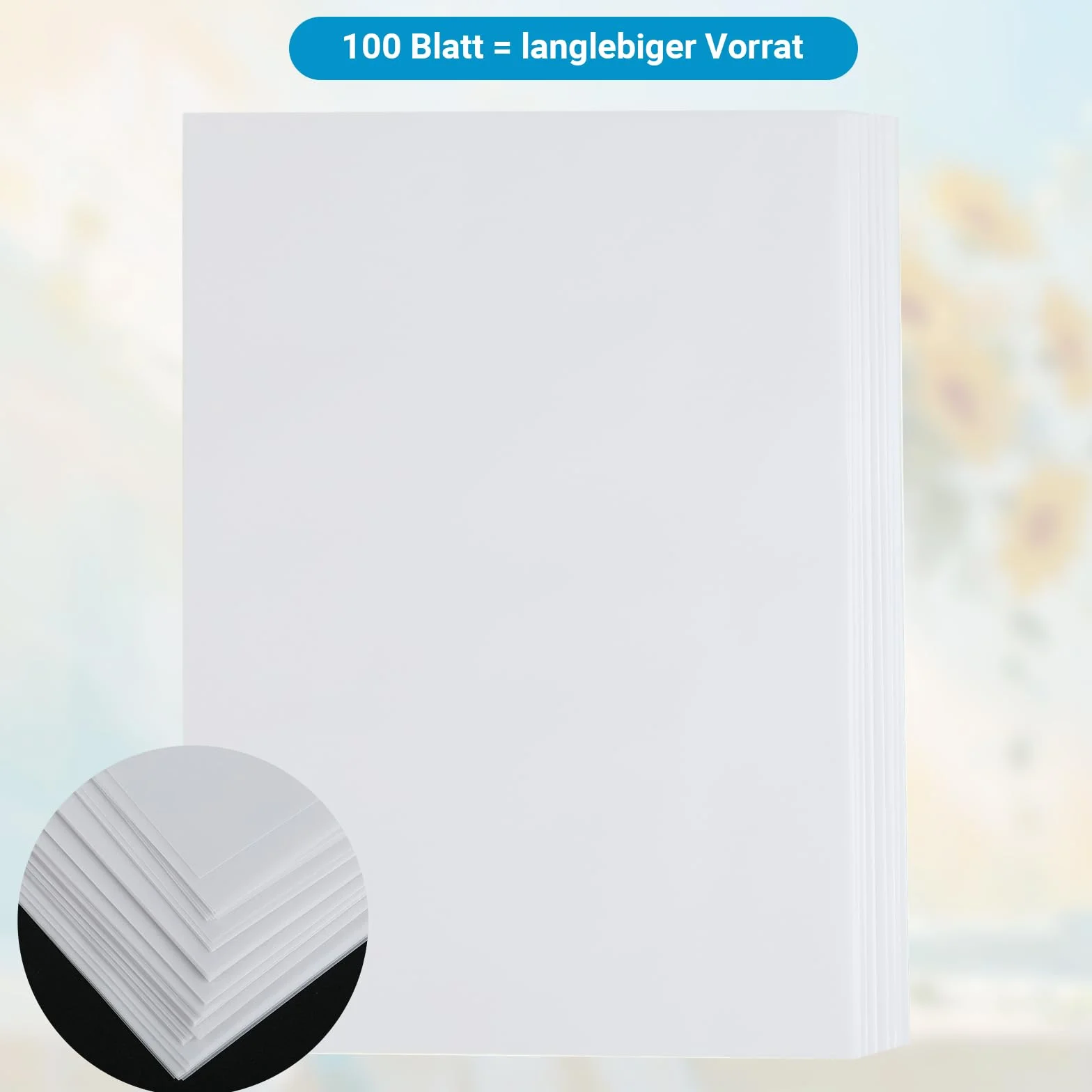Kievano Papier Calque A4 110 g/m² 100 Feuilles Papier Transparent Épais pour Imprimante Jet d’Encre & Laser