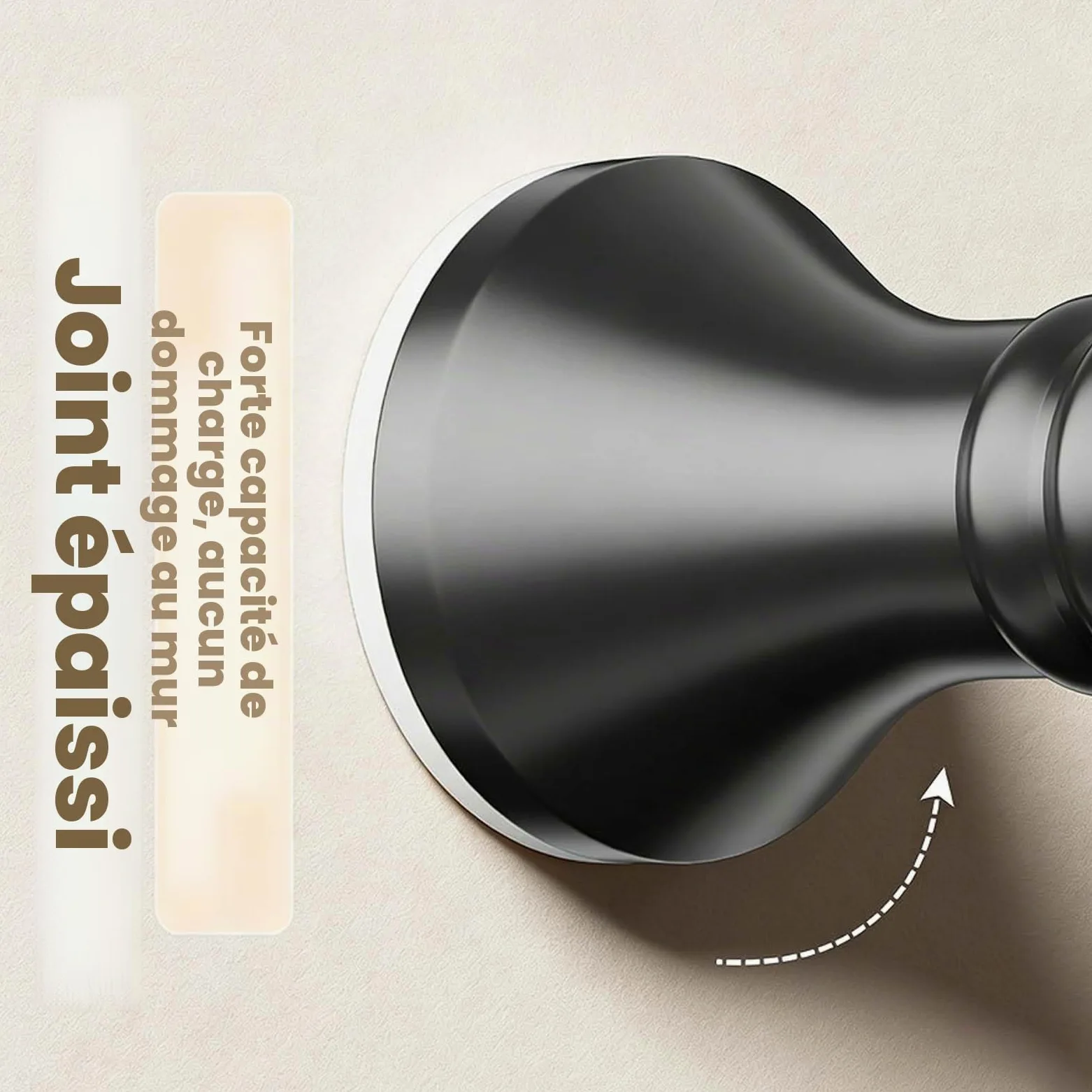 Tringle de Rideau de Douche Sans Percage 40-500 cm Tringle de Douche Acier Inoxydable Tringle Télescopique Extensible pour Salle de Bain, Fenêtre, Porte, Penderie(Black,3.6-4.5m)