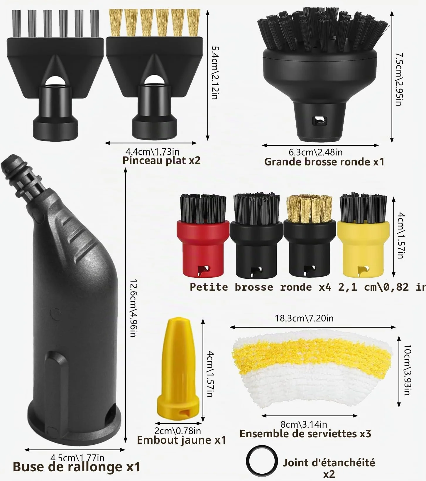 Karcher SC1 SC3 SC5 SC4 SC2 accessoires nettoyeur vapeur lot 14 pièces