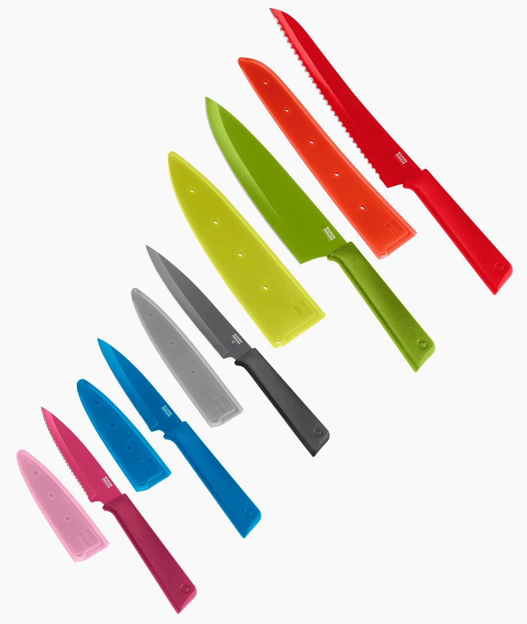 Kuhn Rikon COLORI®+ Set couteaux Everyday, 5 Pièces, Multicolore