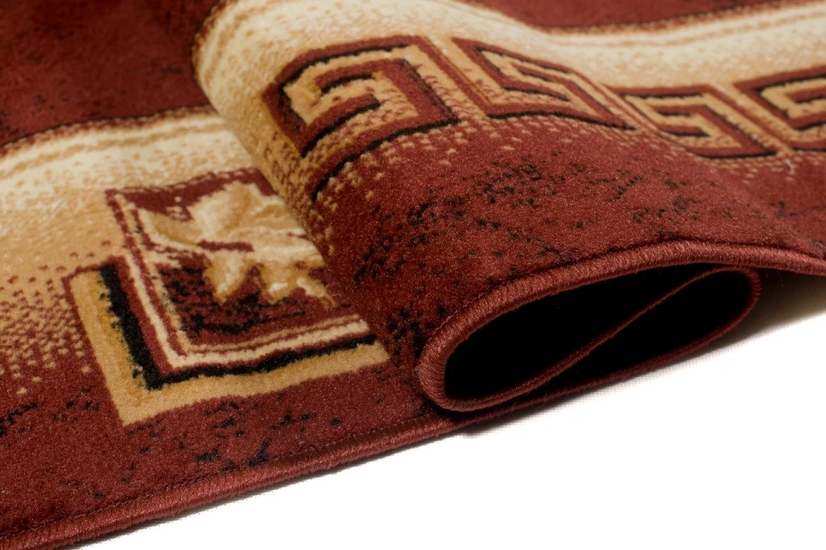 Grand Tapis De Salon - Marron Brun - Parfait Pour La Chambre - Design Classique - Motif Clé Grec - Plusieurs Coloris & Tailles "VERONA " 140 x 200 cm