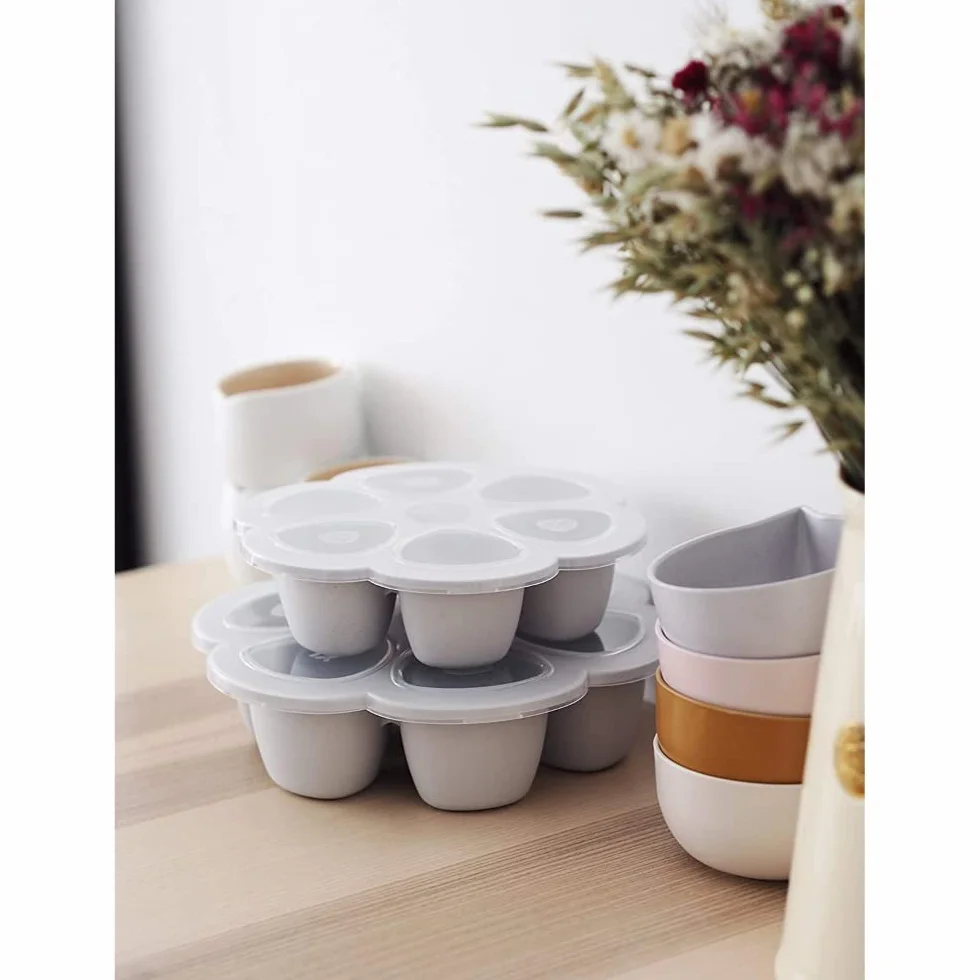 BÉABA Multiportions Silicone 6 alvéoles 6x90 ml Gris