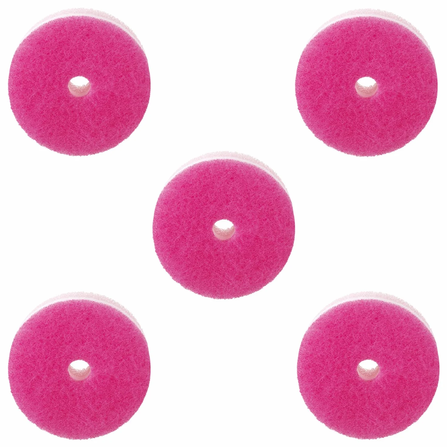 Mana R451DP Lot de 5 éponges de cuisine, peu (stockage flottant), éponges pour laver la vaisselle, éponges de cuisine pour laver la vaisselle, couleur rose intense