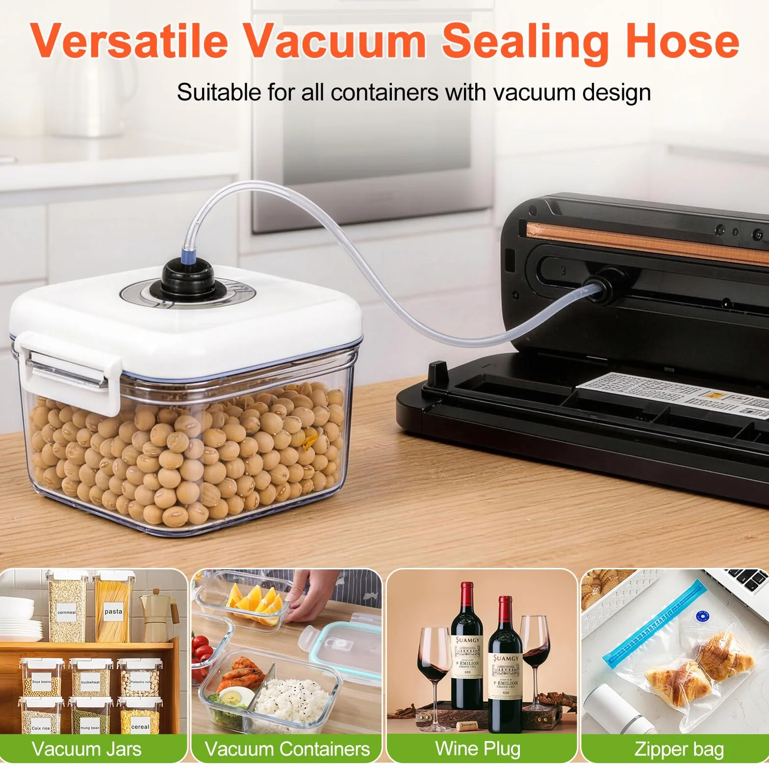 Machine Sous Vide Alimentaire 6 en 1 SHINER, Modes Sec et Humide, UV, 50 Sacs, Scellure 30 cm