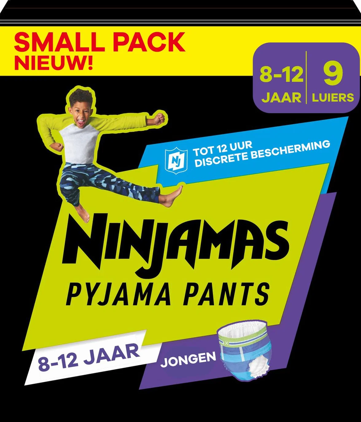 Ninjamas Culottes de nuit absorbantes garçons 8-12 ans 27-43 kg protection fuites nuit