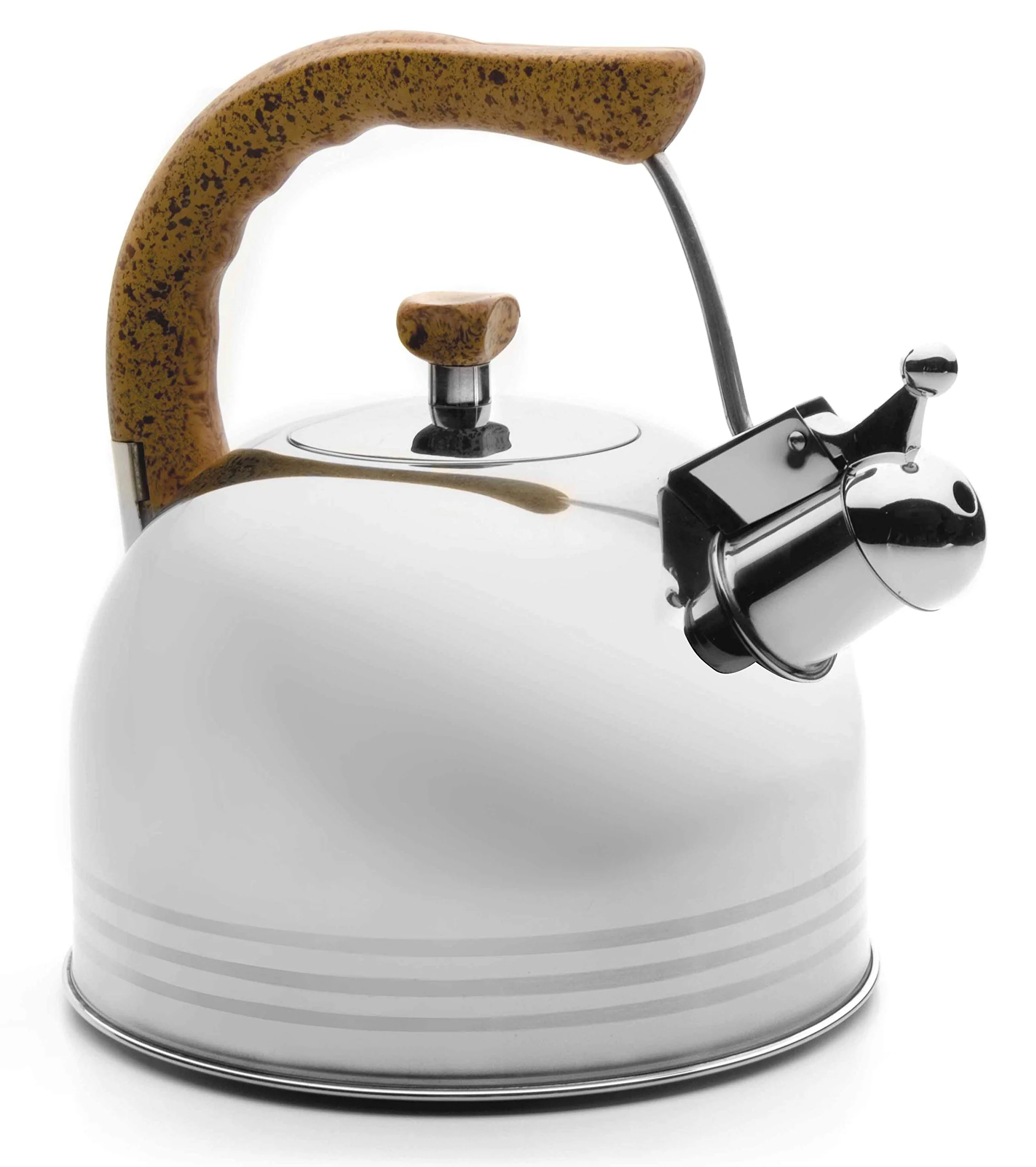 Lacor 68629 Bouilloire Sifflante 3.0 Litres, Argent | Fabriqué en acier inoxydable de qualité alimentaire; haute résistance à la corrosion et usure quotidienne