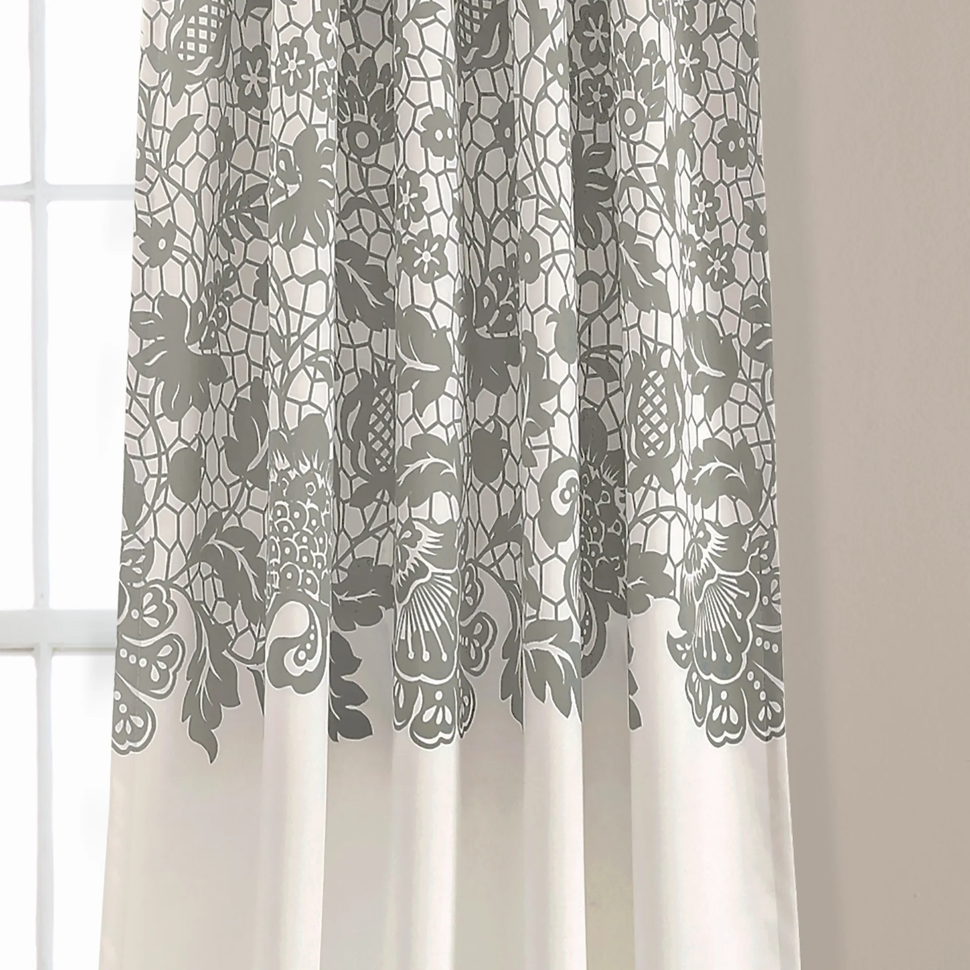 Lush Decor Chambre occultant fenêtre Panneau de Rideau Paire, Gris, 213,4 x 132,1 cm