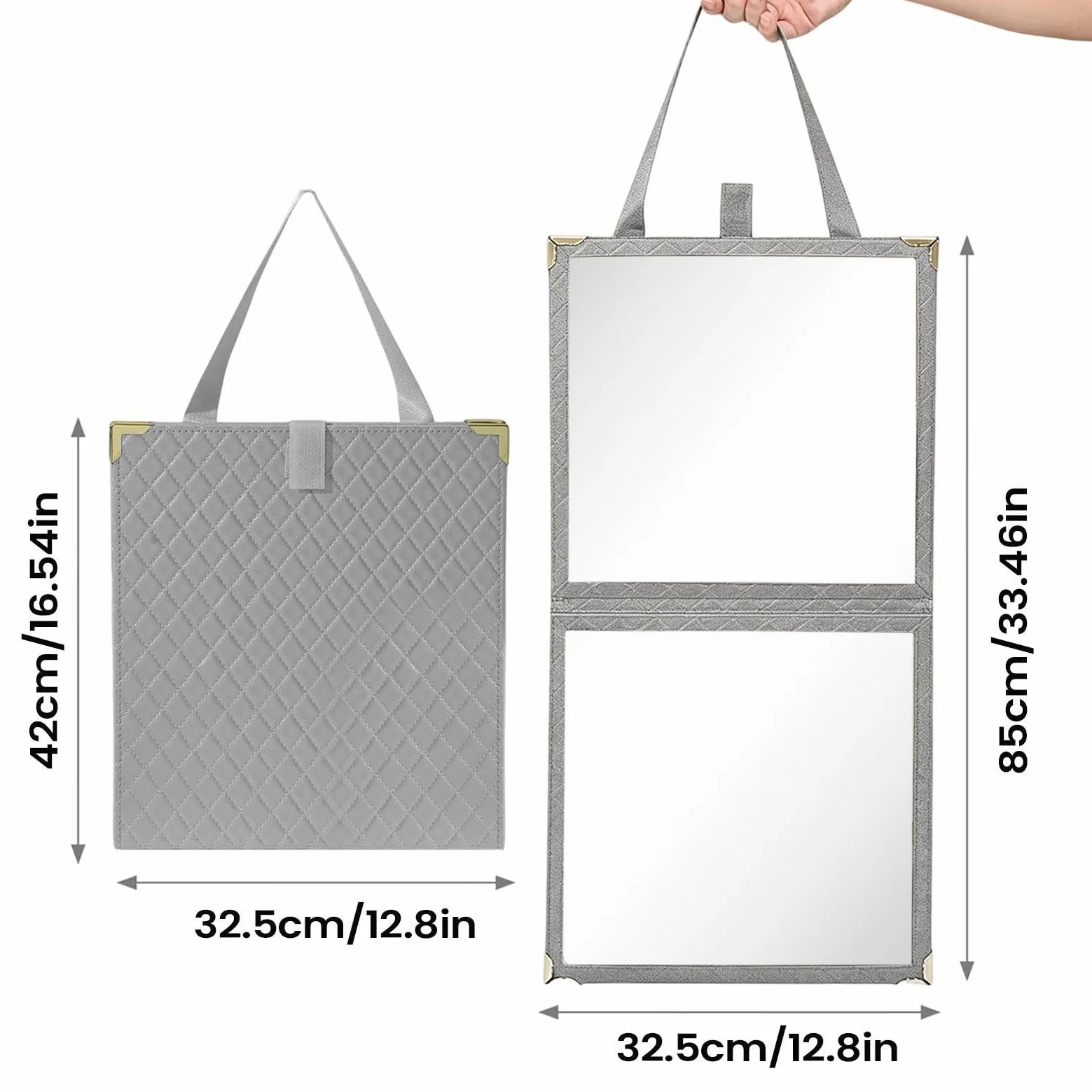 Générique Miroir en Pied Pliant Mural Incassable et en Acrylique Grandeur | Miroir pour de Scène et Loge pour Salle de Classe Studio Scène Chambre Dressing Hôtel Camping