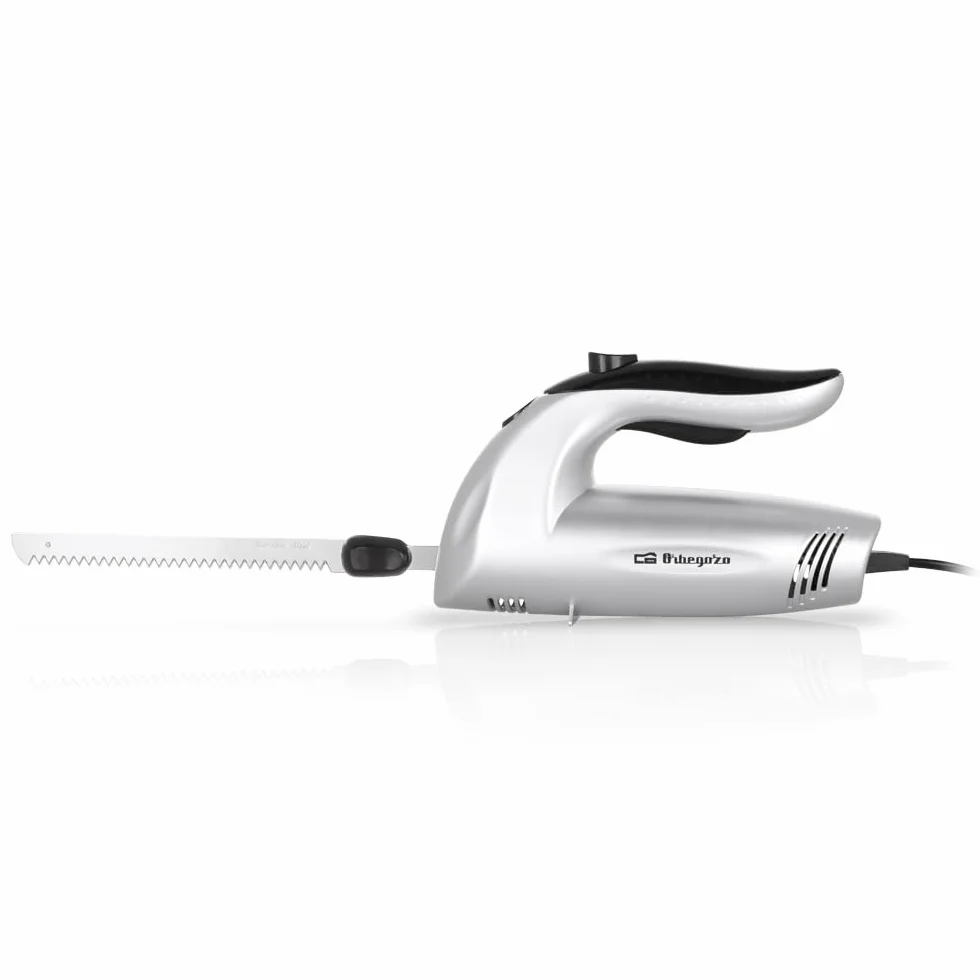 Orbegozo CU 3800 Couteau électrique 150 W lame dentelée inox interrupteur sécurité surgelés