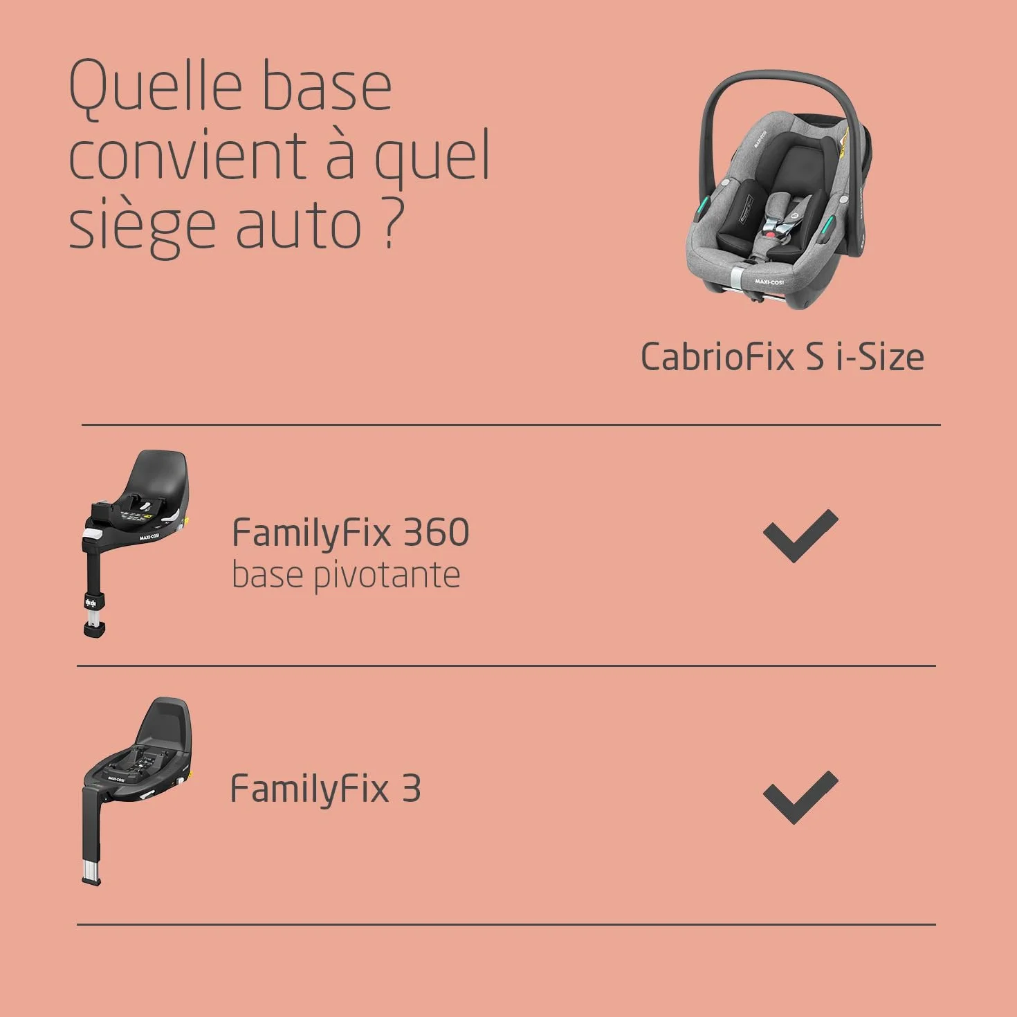 Maxi-Cosi Zelia S Trio Poussette 3 en 1, 0-4 Ans, 22 kg, Pliable, Compacte, avec CabrioFix S i-Size, Gris