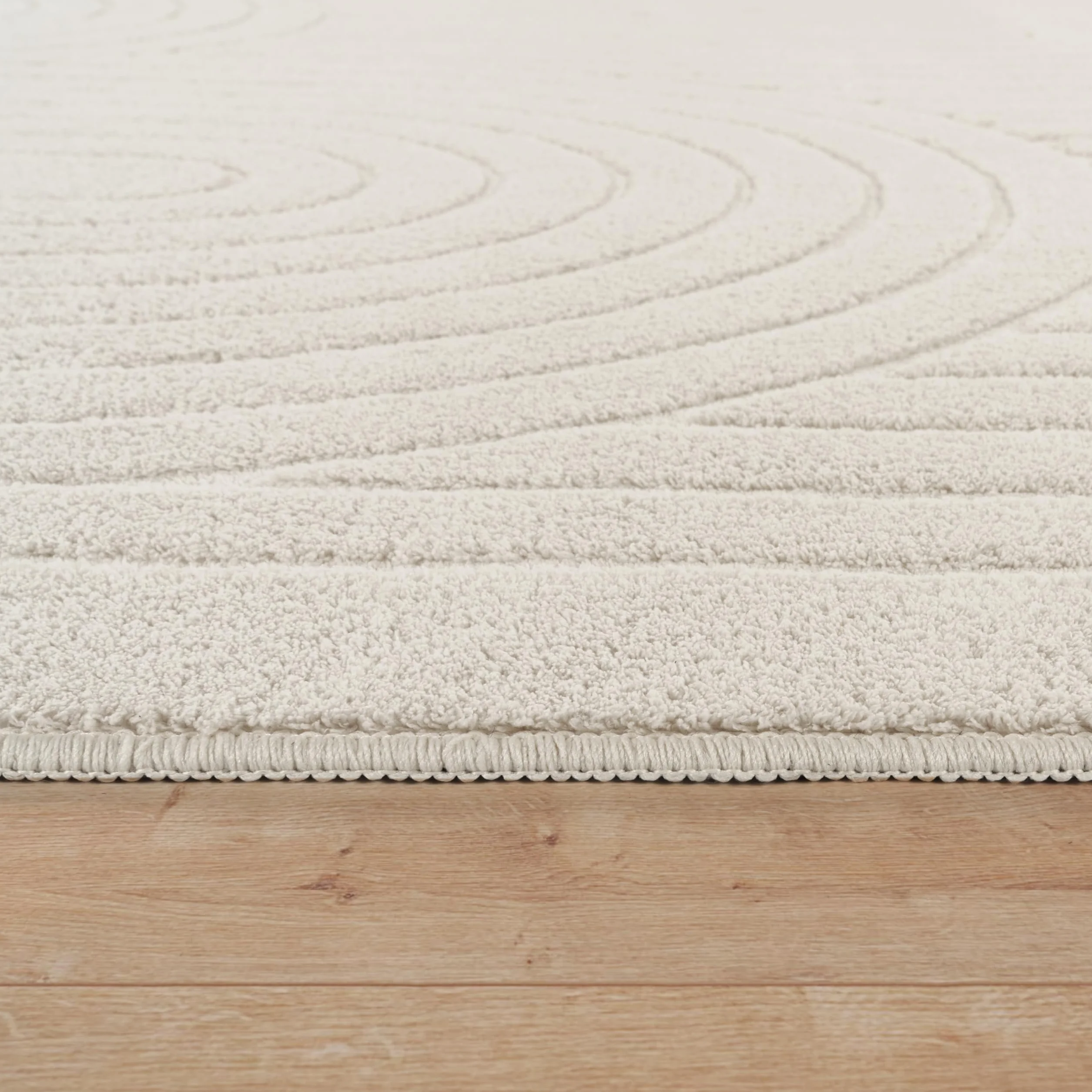 Paco Home Tapis Salon Chambre Poil Long Shaggy Motif Scandinave Boho Arc-en-Ciel Lavable Beige Crème 120x160 cm