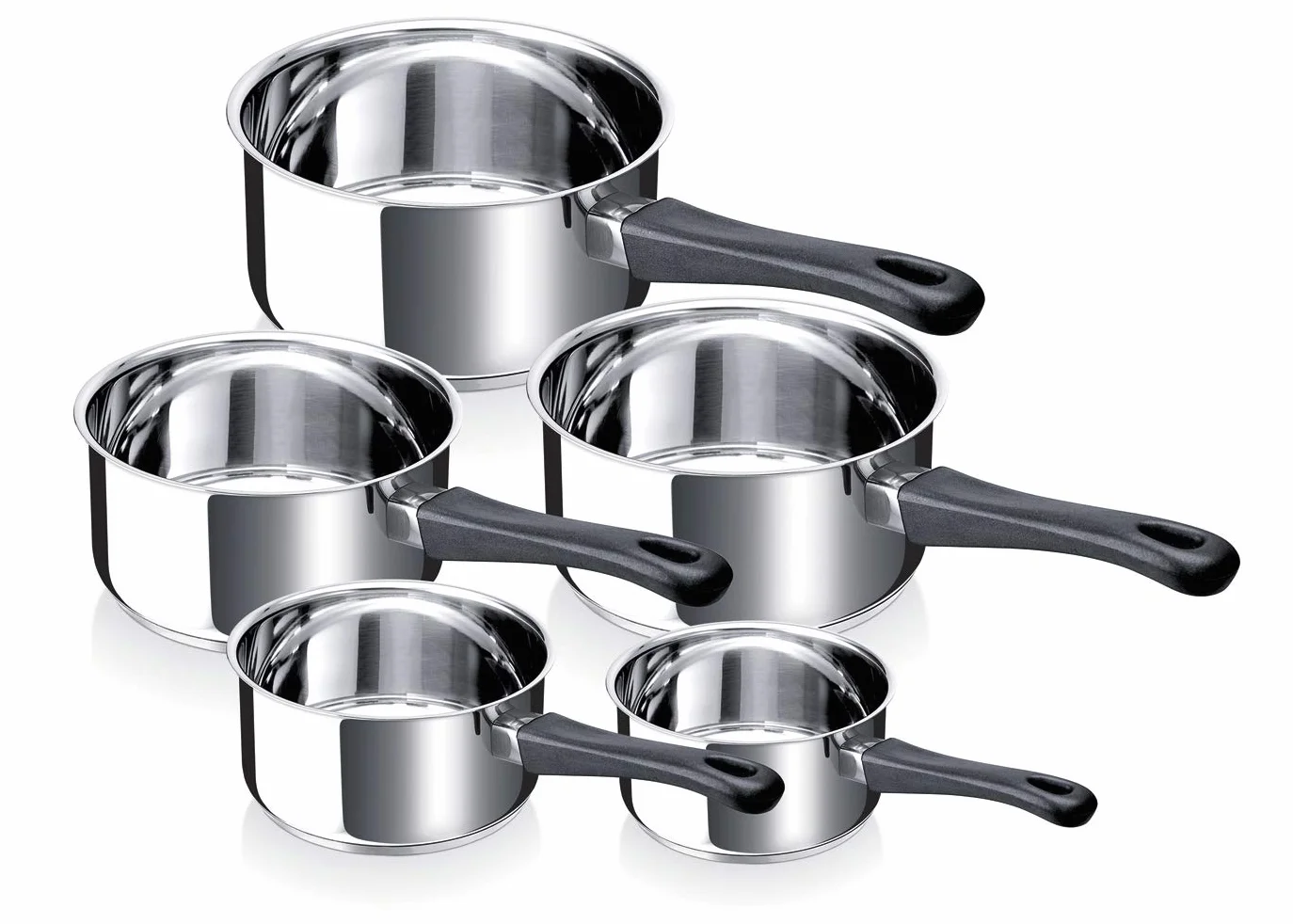 Beka Polo Casserole Inox 18/10 12 cm Poêle Sans PFAS Fond 3 Couches Tous Feux Induction Argent