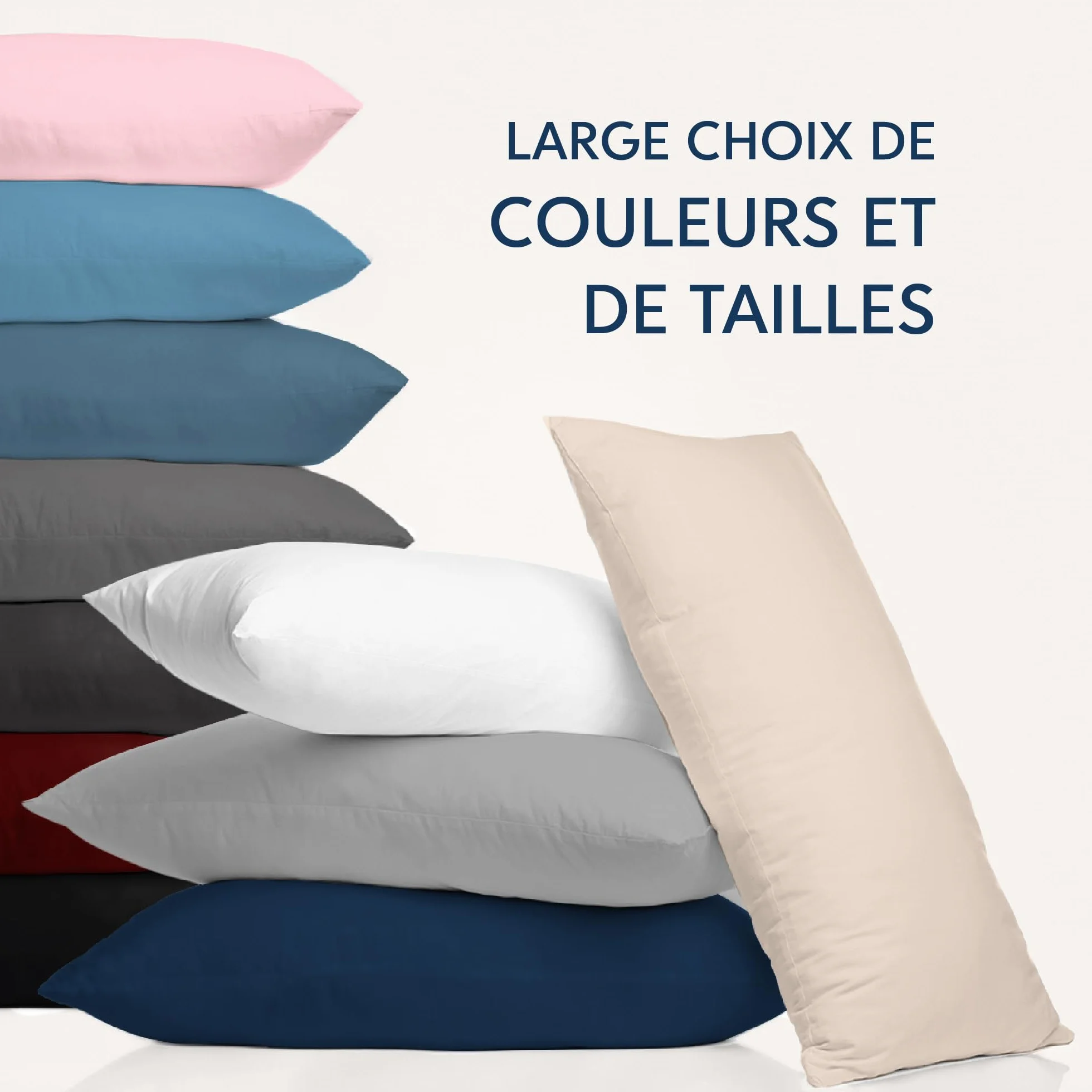 Dreamzie Oreiller 50x70 Lot de 2 Microfibre Oeko-Tex Housse Coussin Douce Brossée Toucher Peau de Pêche Anthracite