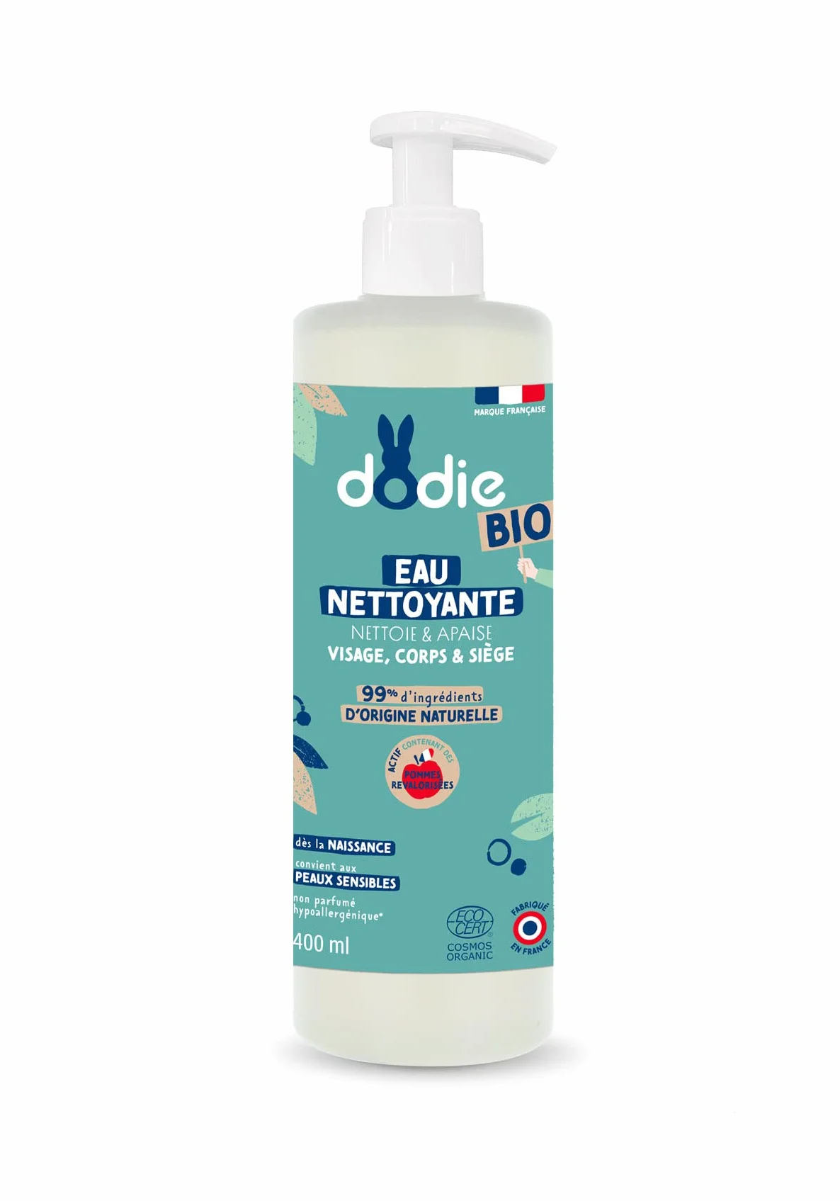 DODIE Eau Nettoyante Bio 400mL visage corps siège