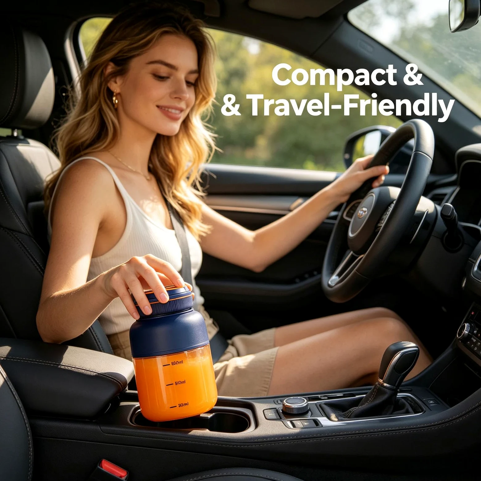 Portable Wireless Juicer Cup, 800ml USB Rechargeable Personal Blender for Smoothies, Shakes & Fresh Fruit Drinks, Travel & Gym Friendly (Blue)