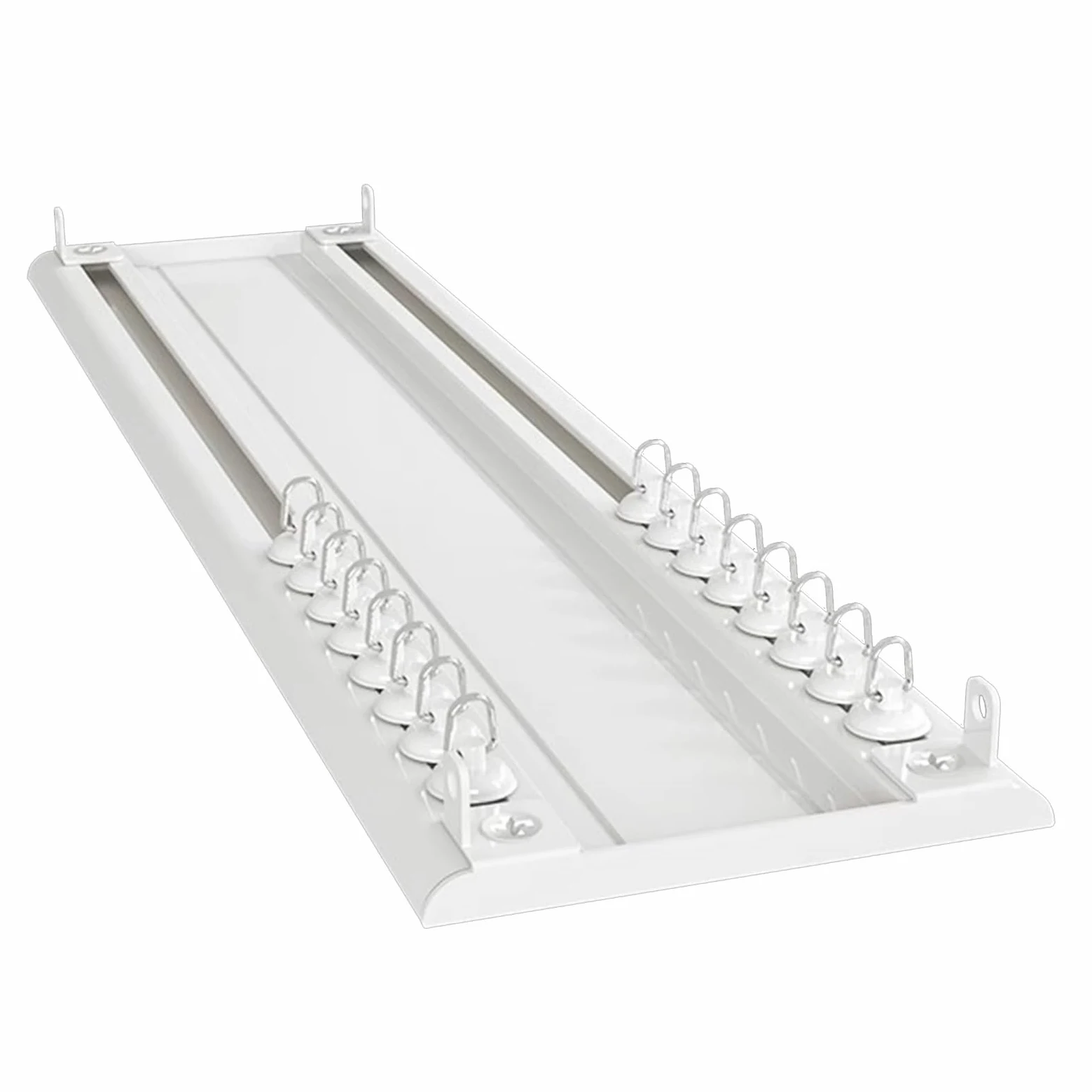 Tringle Rideau Système de Rail de Rideau Extra Fin, Doubles Rails en Alliage D'aluminium, Rails de Plafond Coulissants pour La Maison/VR/zone D'intimité, Tringle à Rideau Élégante et Sans Couture ( Co