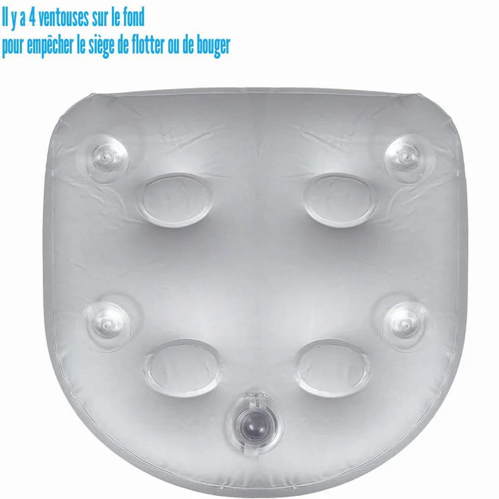 LATERN 2Pcs Siège D'appoint Gonflable pour Spas avec 4 Ventouses (47 x 37cm)