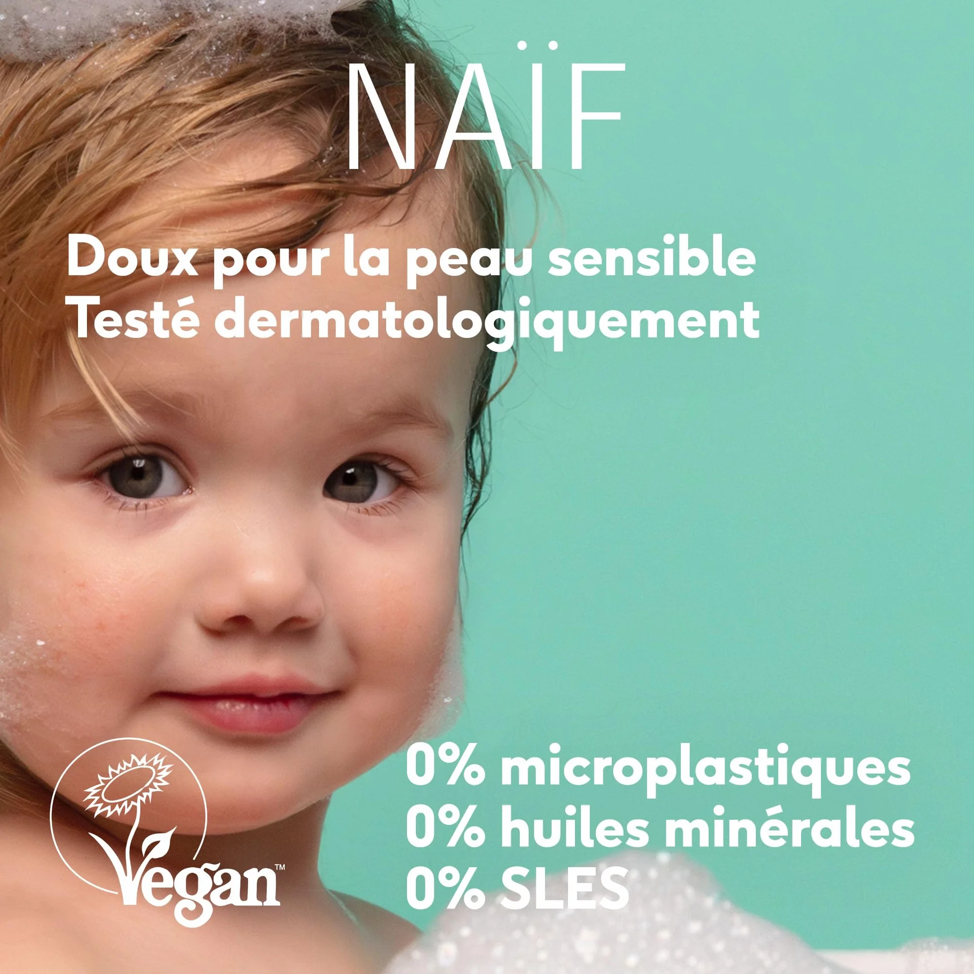 Naïf Shampoing et après-shampoing 2 en 1 pour enfants 250 ml 0% SLES testé dermatologiquement