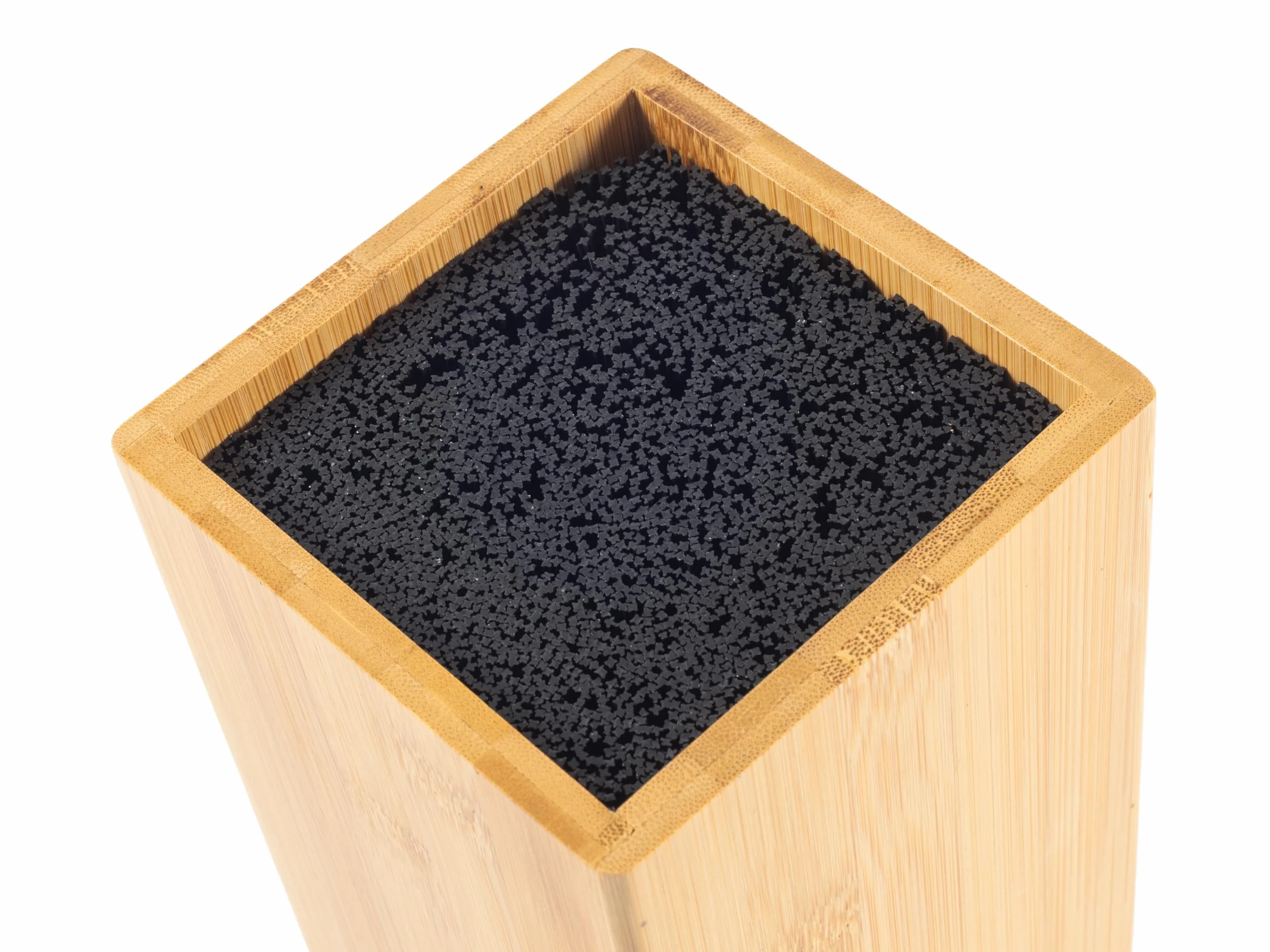 Hanseküche Bloc à couteaux en bois bambou marron incliné