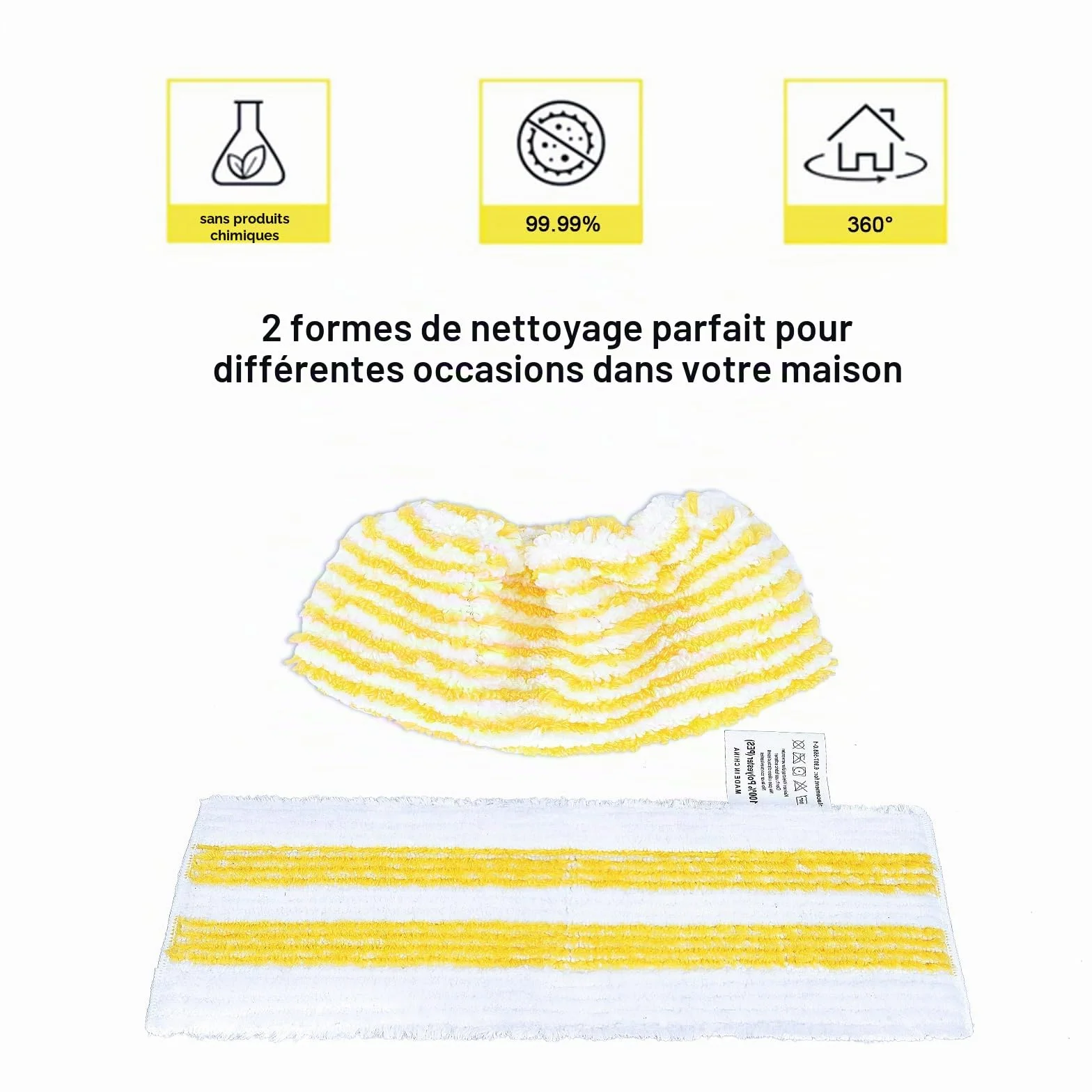 KEEPOW Ensemble de chiffons en microfibres compatible Kärcher EasyFix SC 1 SC 2 SC 3 SC 4 SC 5