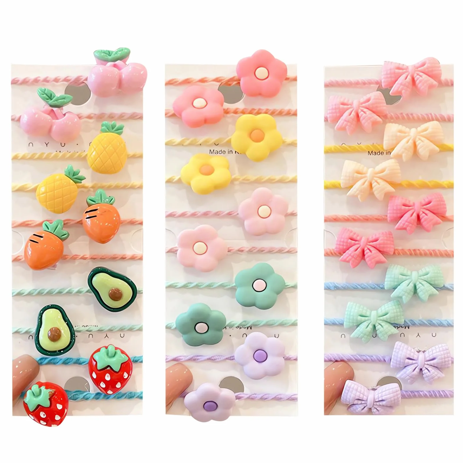 Chouchous Bébé Fille Élastiques Cheveux Dessin Animé Multicolore 30 Pièces