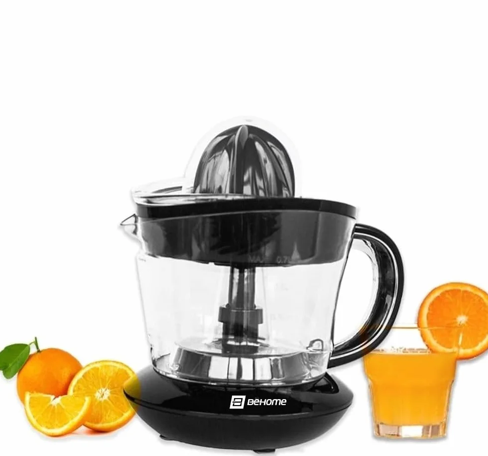 Behome Presse agrumes électrique 700 ml double cône noir