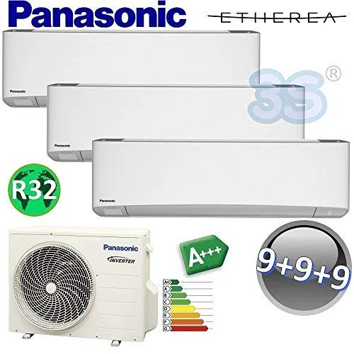 Panasonic - etherea r32 panasonic 9000+9000+9000 btu a+++ climatiseur split wifi nanoex