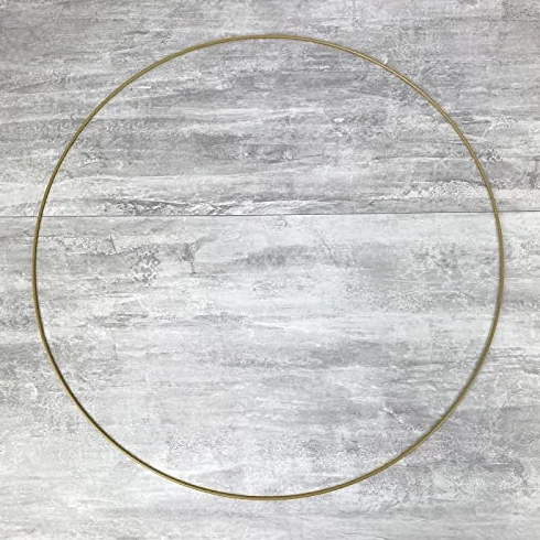 Grand Cercle métallique doré Ancien diam. 70 cm pour Abat-Jour Anneau epoxy Or Attrape rêves