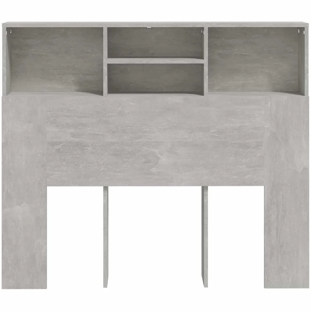 vidaXL Armoire de tête de lit Gris béton 120x19x103,5 cm