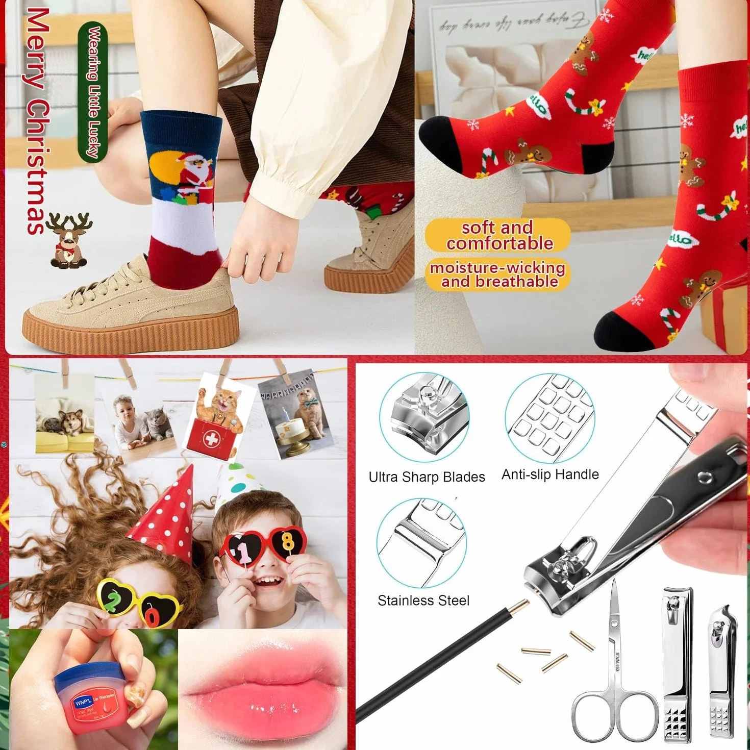 Calendrier de l'Avent Homme Adulte Bricolage Outils Chaussettes Noel Boussole Nettoyage Cadeau