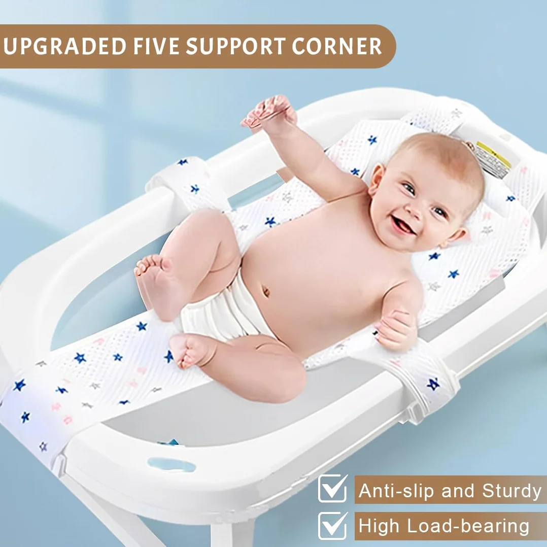 Hamac De Bain Pliable Pour Bébé Antidérapant Coussin Siège Filet 0-36 Mois